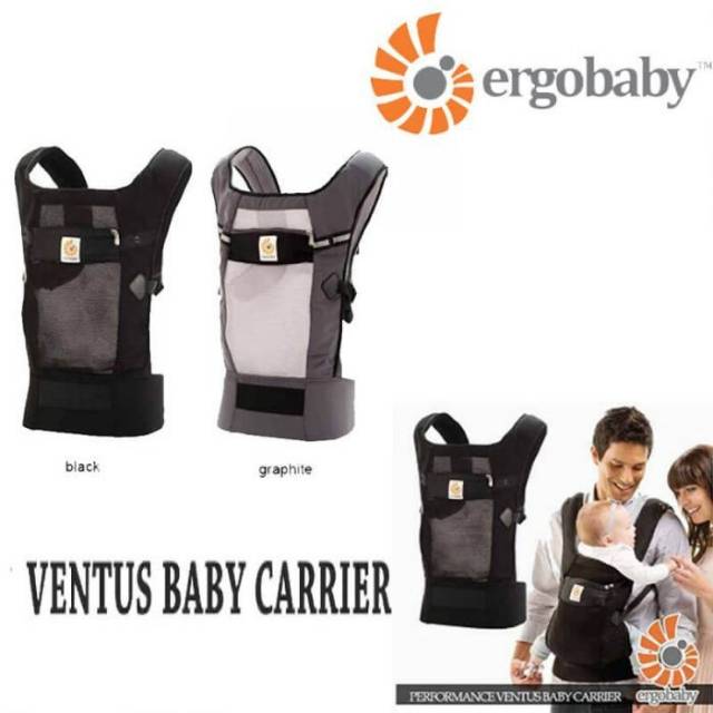 Gendongan Ergobaby Ventus Baby Carrier (all black)