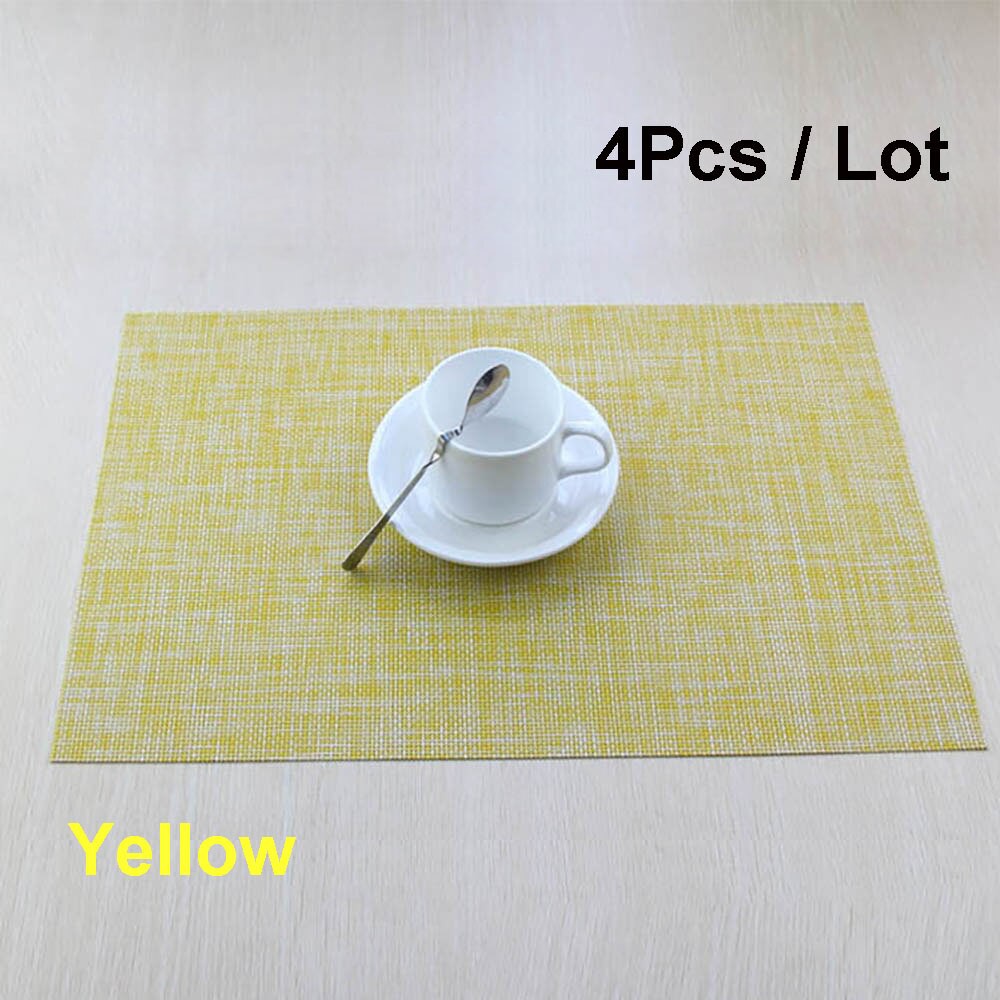 Tableware Pad Placemats Pvc Dining Table Placemats Set Hot Pads 3045cm 4pcs Lot Shopee Indonesia