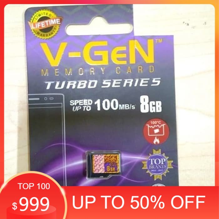 memory vgen 8gb class 10 turbo series/micro sd vgen 8gb class 10