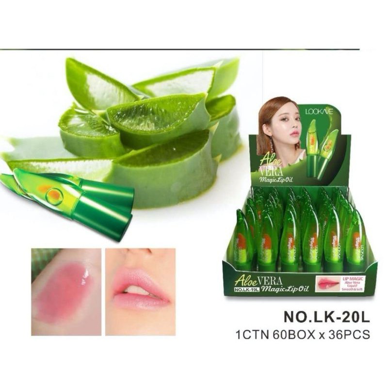 LIPTINT LIDAH BUAYA / Look me Aloe Vera Magic Lip Oil LK-20L