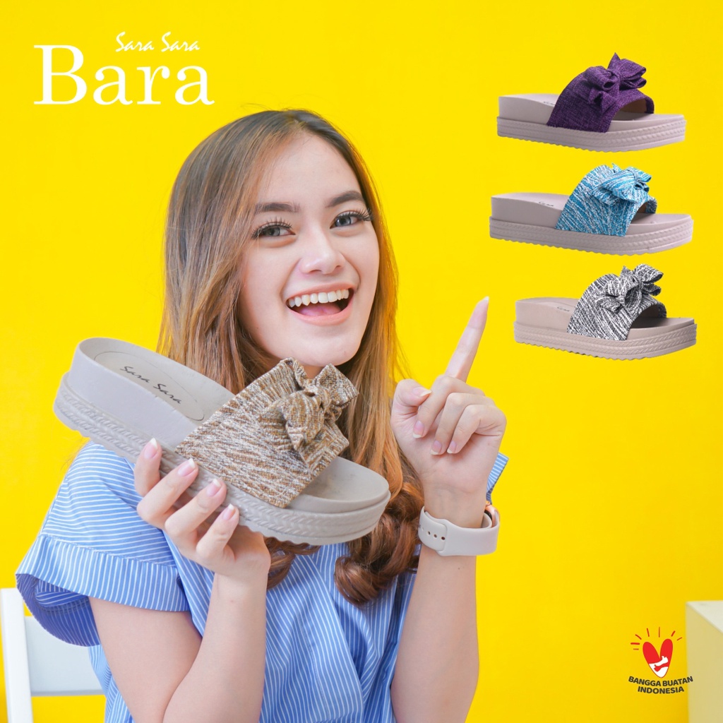 Sara Sara Bara Sendal Wedges Wanita Terbaru Trendy