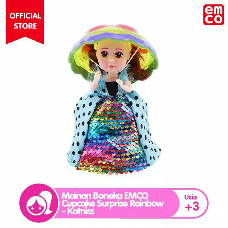 mainan boneka emco cupcake surprise rainbow-katniss