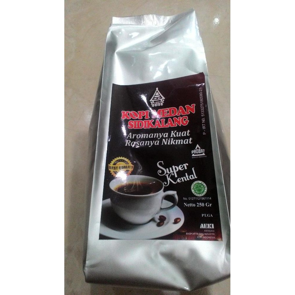 

Kopi Medan Sidikalang arabica. robusta. nikmat. mantap. kental.