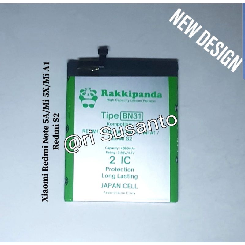 Baterai Xiaomi Redmi Note 5A/Redmi Note 5A Prime BN31 Double Power
