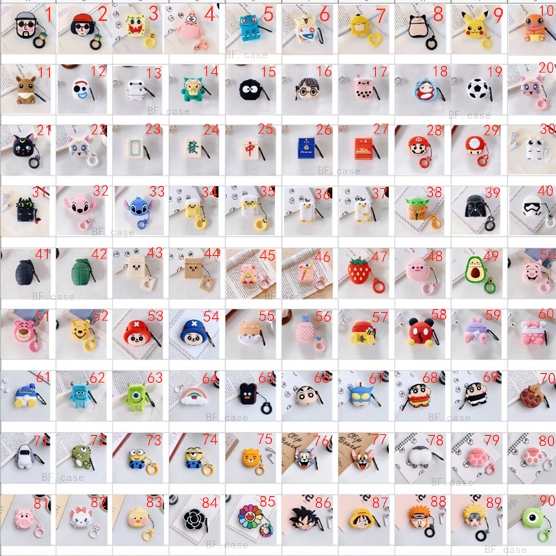 [285 Style] Protective Case Airpods Pro Silicone Anti-drop Cartoon 1/2 Series New Apple 4th Generation Earphone Cover