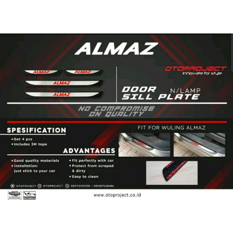 Sill Plate Samping Wuling Almaz Non Lampu Merk Otoproject