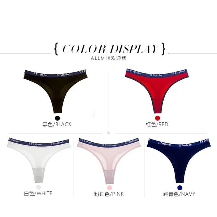 GS wanita 21 = S. 9743 KOF2 - celana g string katun Fashion