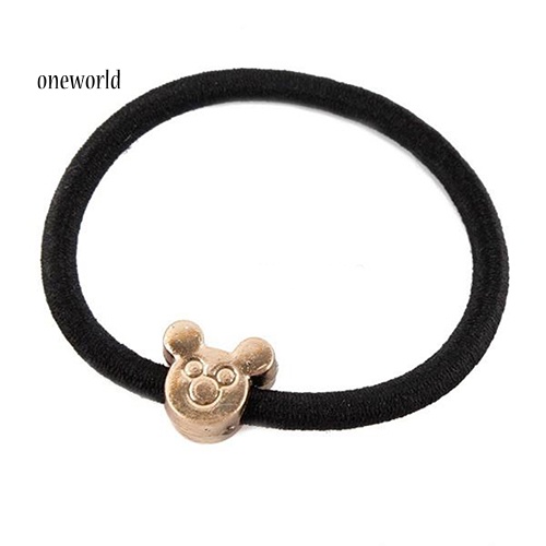 (ord) 10pcs Karet Rambut Elastis Dengan Manik-Manik Untuk Anak Perempuan