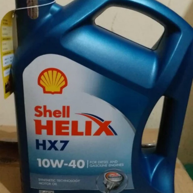 Oli Mobil shell HX7 sae 10W-40 galon isi 4liter 1dus isi 4 galon