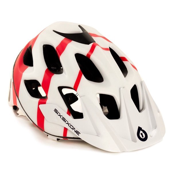 SALE Helmet MTB Helm Sepeda 661 SixSixOne Six Six One Recon White Red Merah Putih