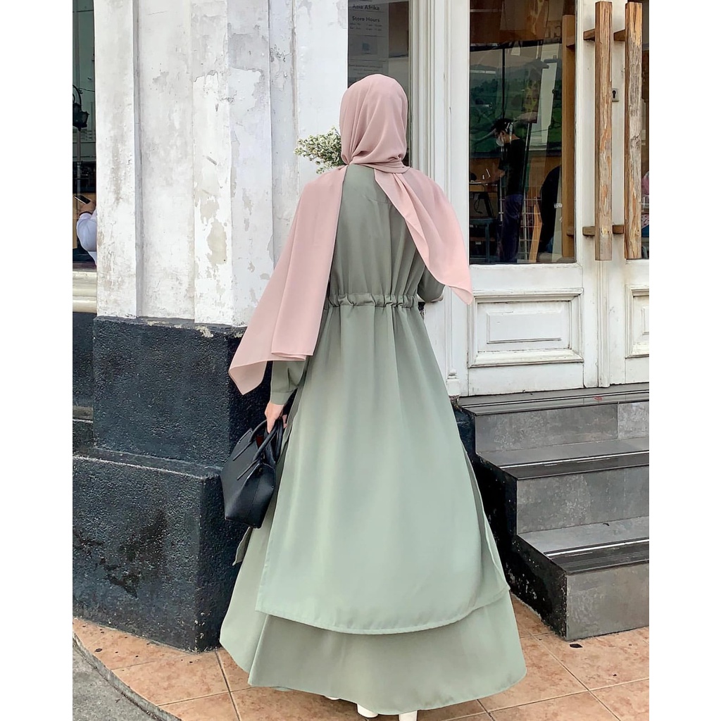 (MSB) ONE SET ZUNAIRA FLARE SKIRT BUSUI WANITA TUNIK SET WOLFIS