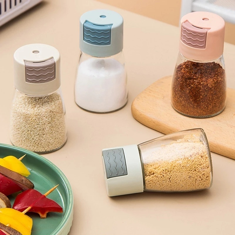 Botol Dispenser Garam / Bumbu Masak Bahan Kaca Transparan Ukuran 180ml