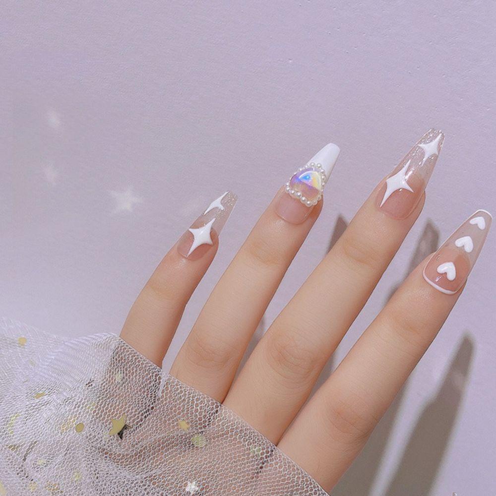 AUGUSTINA Agustinina Nail Art Berlian Flat Bottom Aurora Transparan Kristal Perhiasan DIY Nail Art Alat