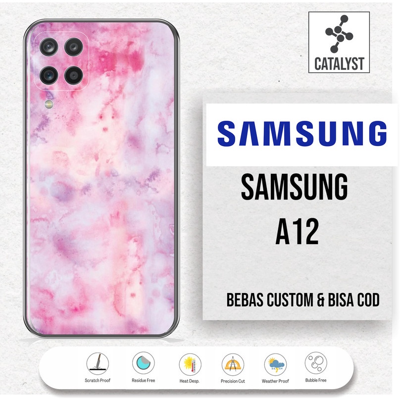 (Buy 1 Get 2) Garskin Skin SAMSUNG A12 - KODE -812E Bisa Custom - Sticker Case