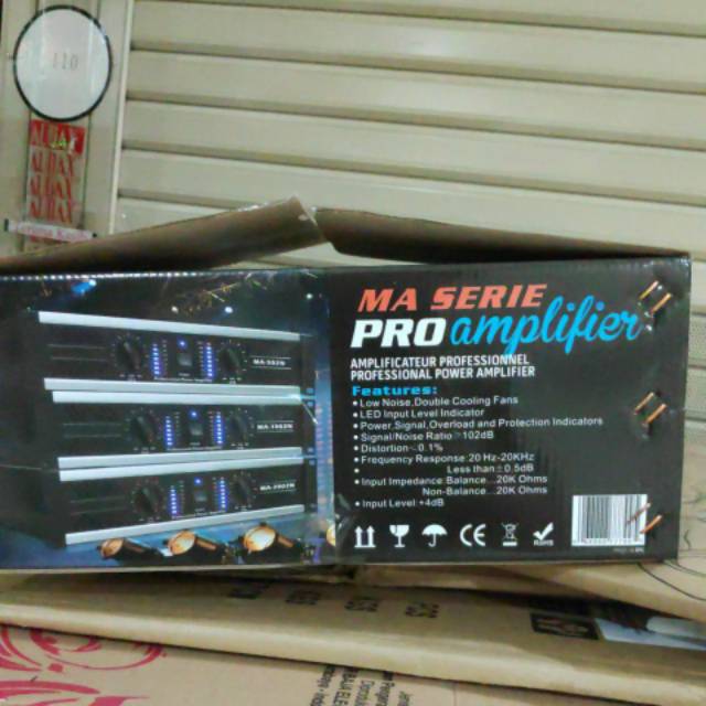 (peti kayu) MEGAVOX MA1002 N POWER AMPLIFIER. MA 1002N / MA1002