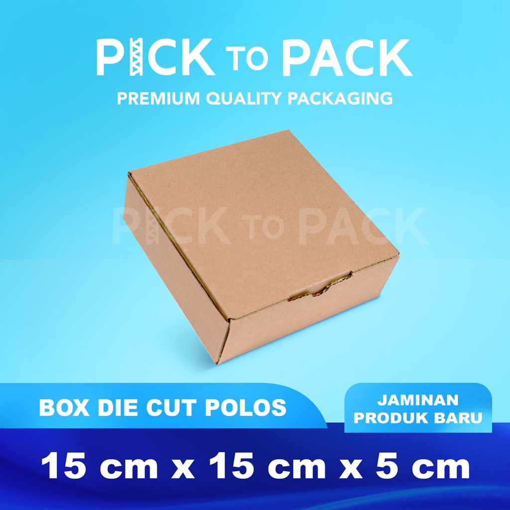 

Kardus Box Karton Die Cut 15X15X5 Polos - Baru - Murah