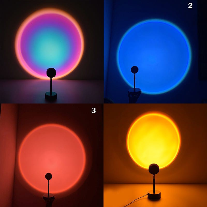 COLOURFUL PROJECTION LAMP LAMPU TIDUR PROYEKTOR TIDUR MINI TRIPOD + RINGLIGHT LED-yoyosoo