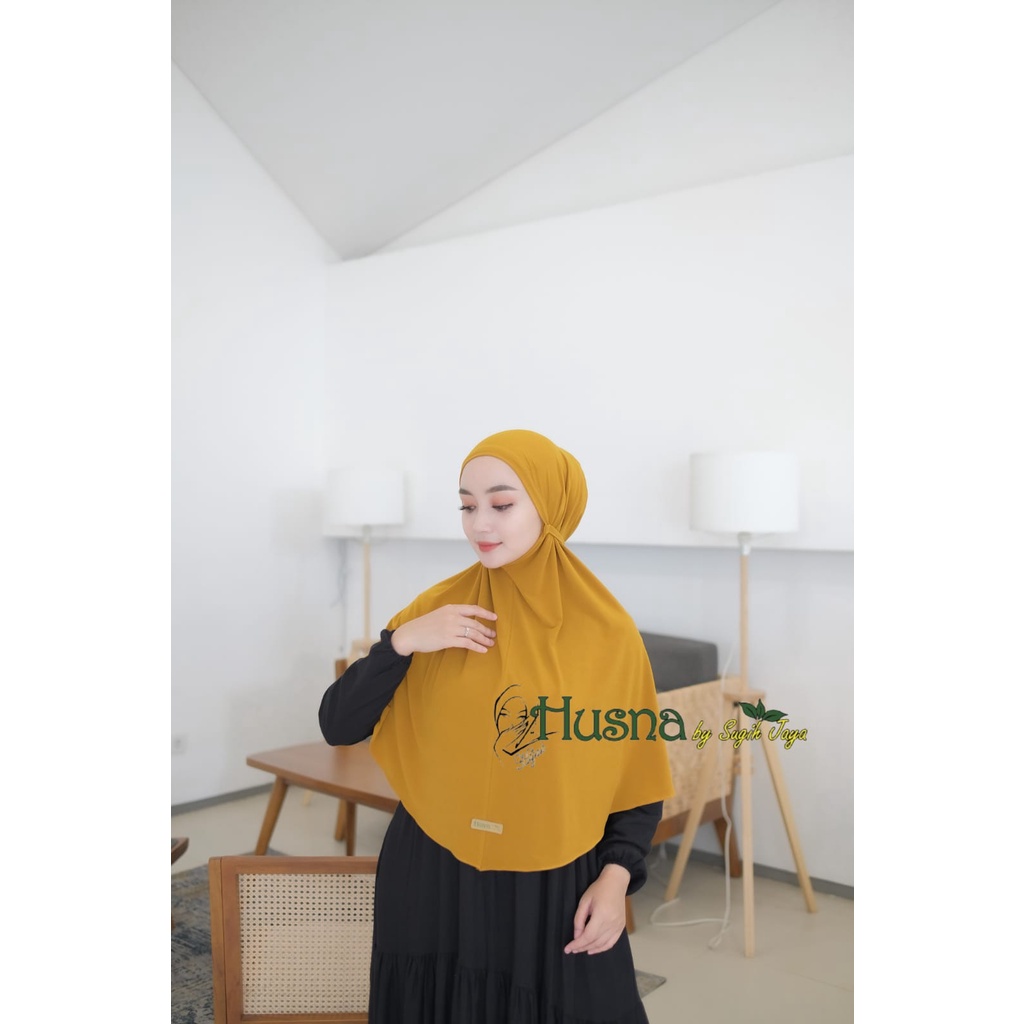 Husna Bergo Maryam Jersey Tali Premium  Size L