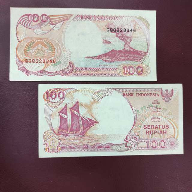 UANG KUNO INDO 100 RUPIAH PERAHU PINISI SERI QQQ
