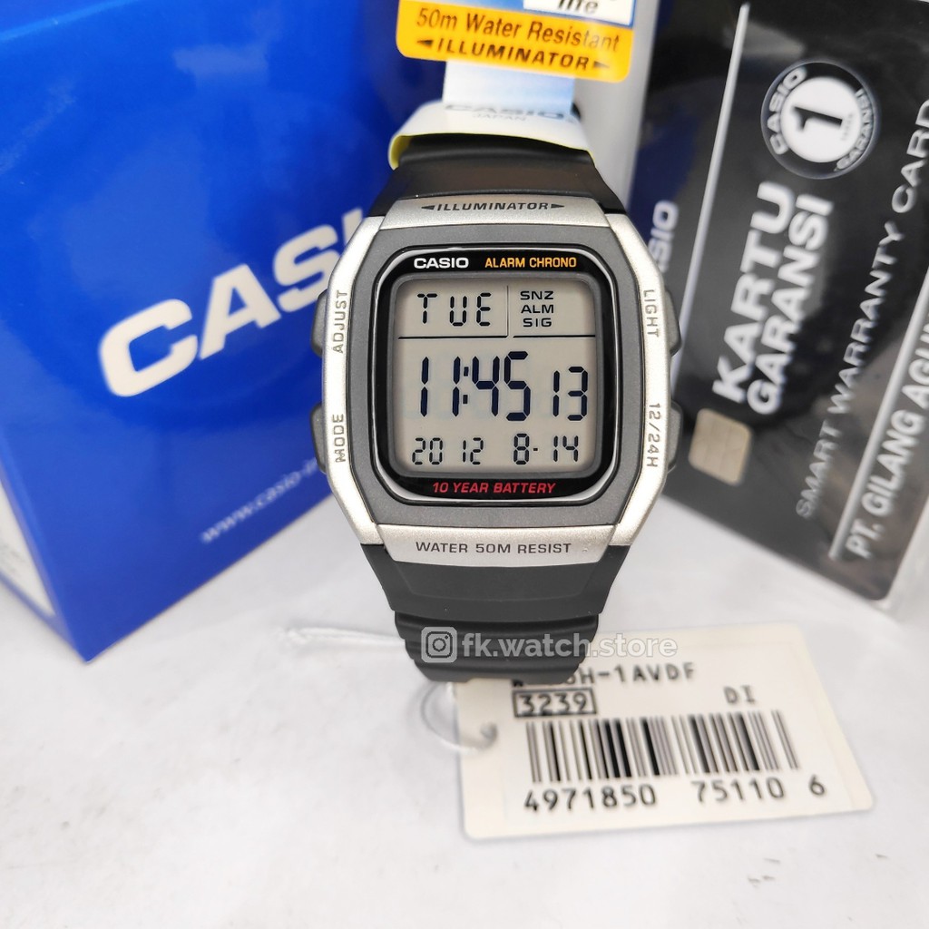 CASIO W-96H-1AVDF Original Jam Tangan Pria Digital