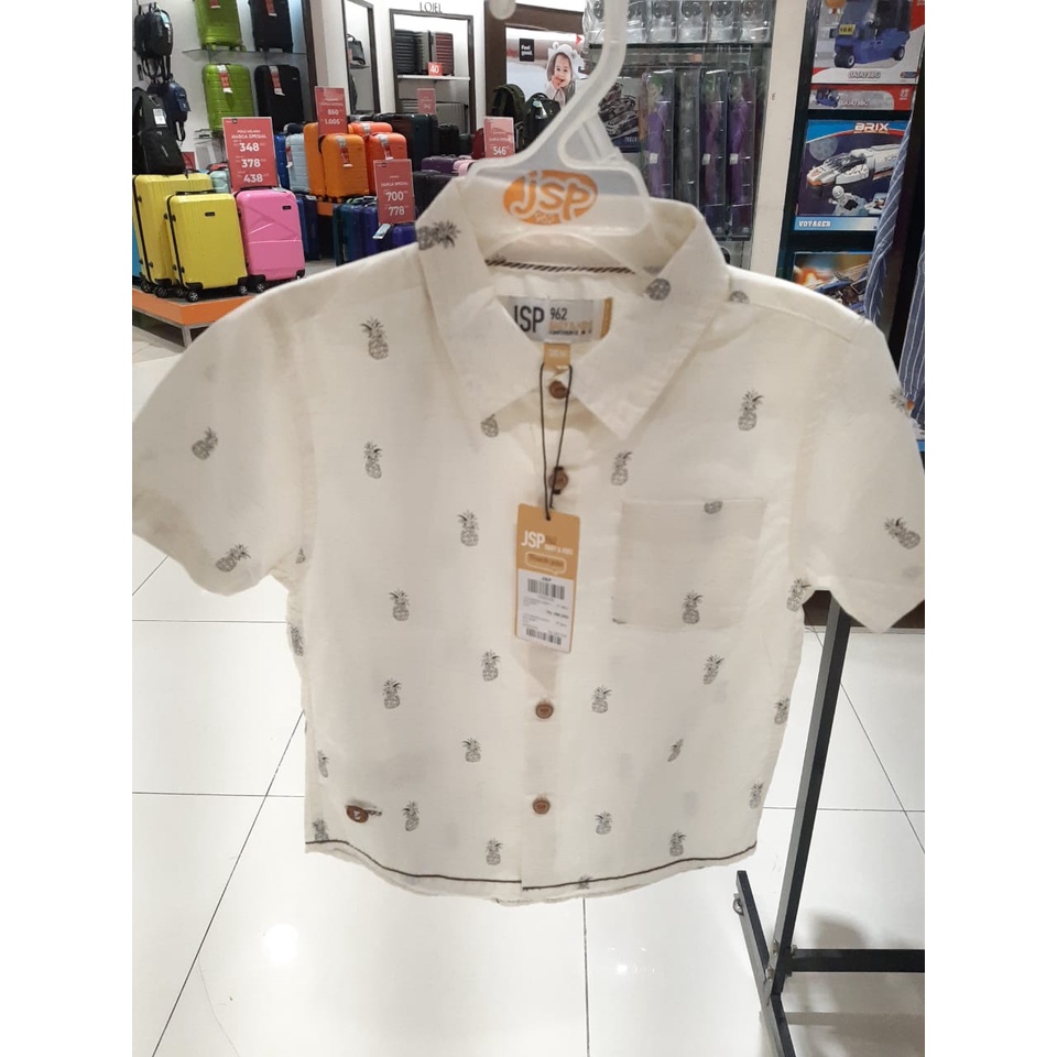 JSP 962 Baju kemeja Hem Anak Laki Laki Lengan Pendek Usia 12-36 Bulan Baby Original