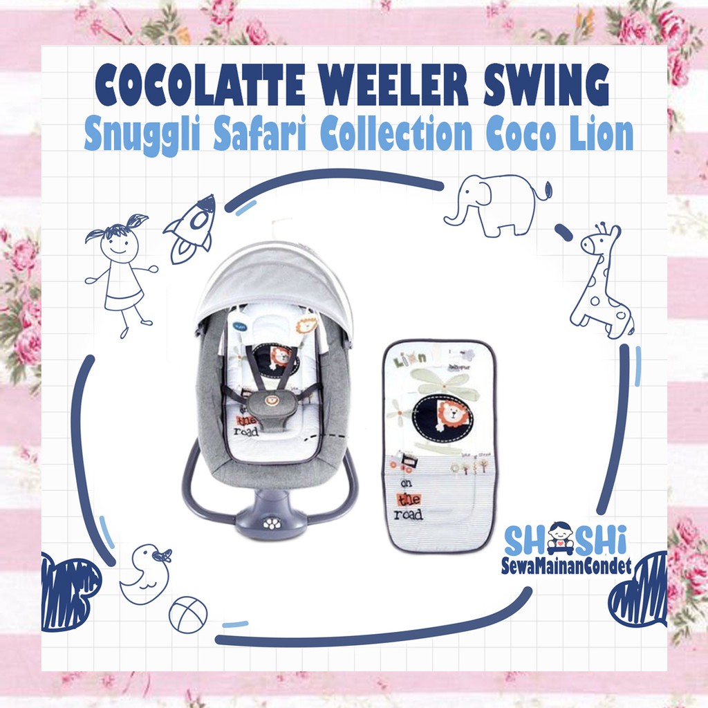 Sewa Cocolatte Weeler Swing Snuggli Safari Collection Coco Lion