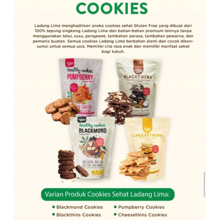 Ladang Lima - PUMPBERRY Healty Cookies With Flax Seed &amp; Coconut Sugar 180 g