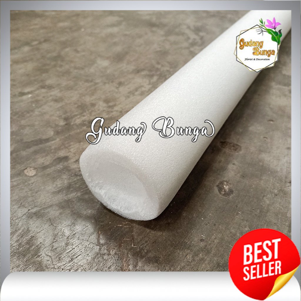 Foam Busa Warna Putih Bulat 2 Meter Foam Busa Elastis Untuk Bunga Floral Kering Dekorasi Pelaminan