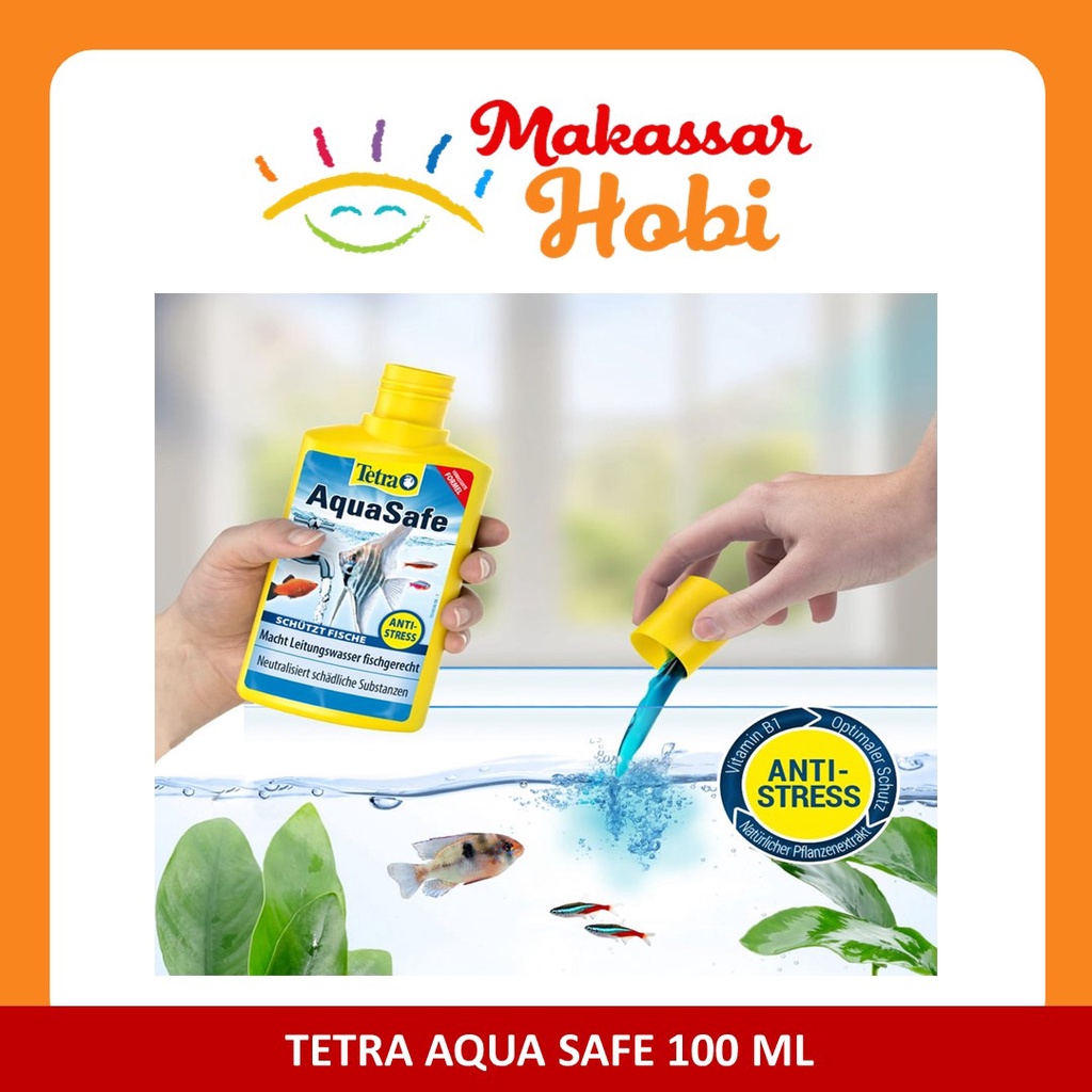 Tetra Aquasafe 100ml Aqua Safe Kecil 100 ml Obat Penetral Air Aquarium