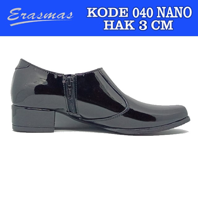 Sepatu Ankle Boot Resleting 040 Erasmas Hak 3 Cm Polwan Kowad Satpol PP Security Secwan Bhayangkari