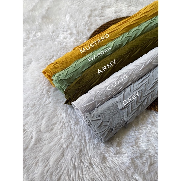 Pashmina Plisket Padi/Zigzag (Grosir Min 10pcs)-3