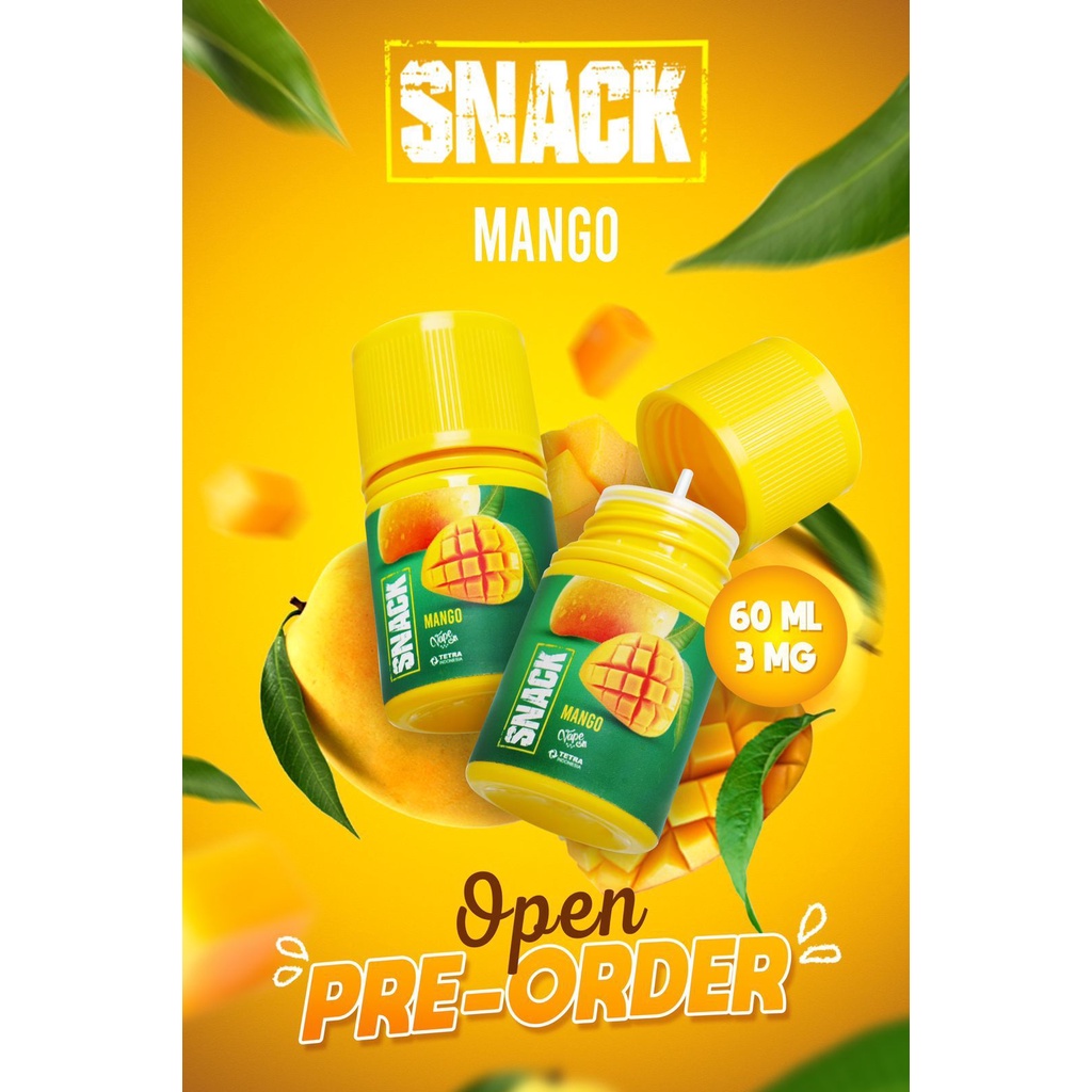 LIQUID 60ML SNACK MANGO RASA MANGGA MANGGO TETRA X VAPEON