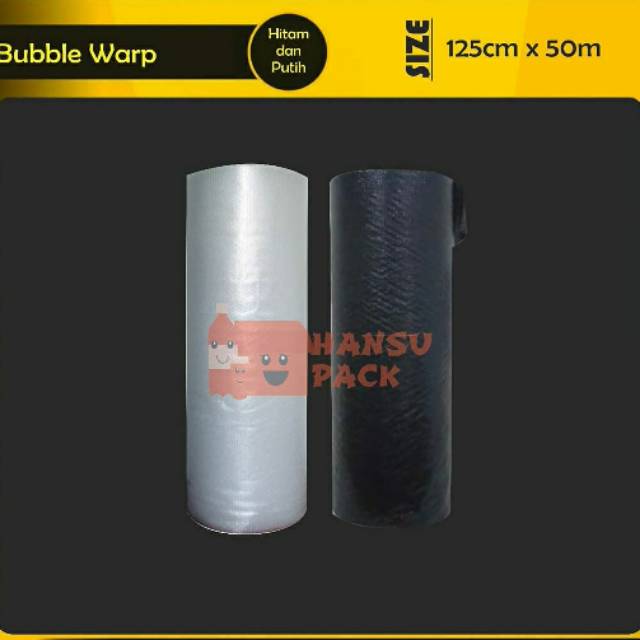 

[GRAB/GOSEND] Plastik Bubble Wrap Hitam | Bubble Wrap 1,25m x 50m