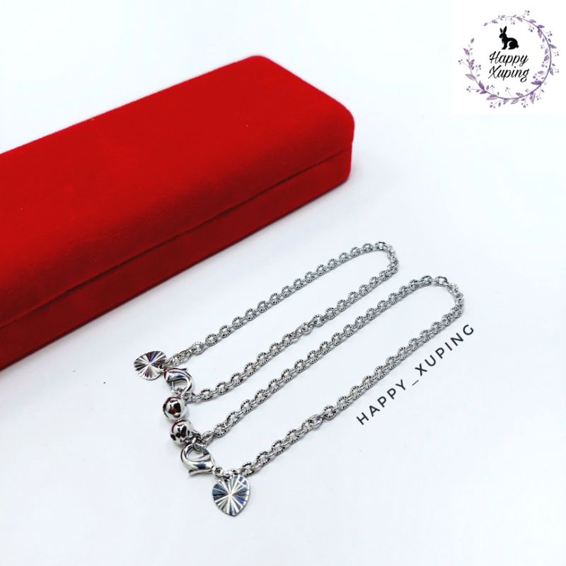 GELANG TANGAN XUPING ASLI TITANIUM FASHION KOREA LAPIS-EMAS MODEL RANTAI XUPING ORIGINAL