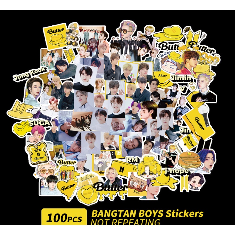 Stiker Motif Print Kartun BTS Lucu Untuk Dekorasi Buku Catatandiary
