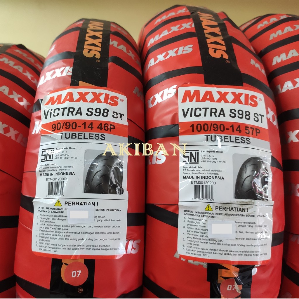Ban MAXXIS VICTRA 100/90-14 Maxxis 100 90 14 Ring 14 Tubeless
