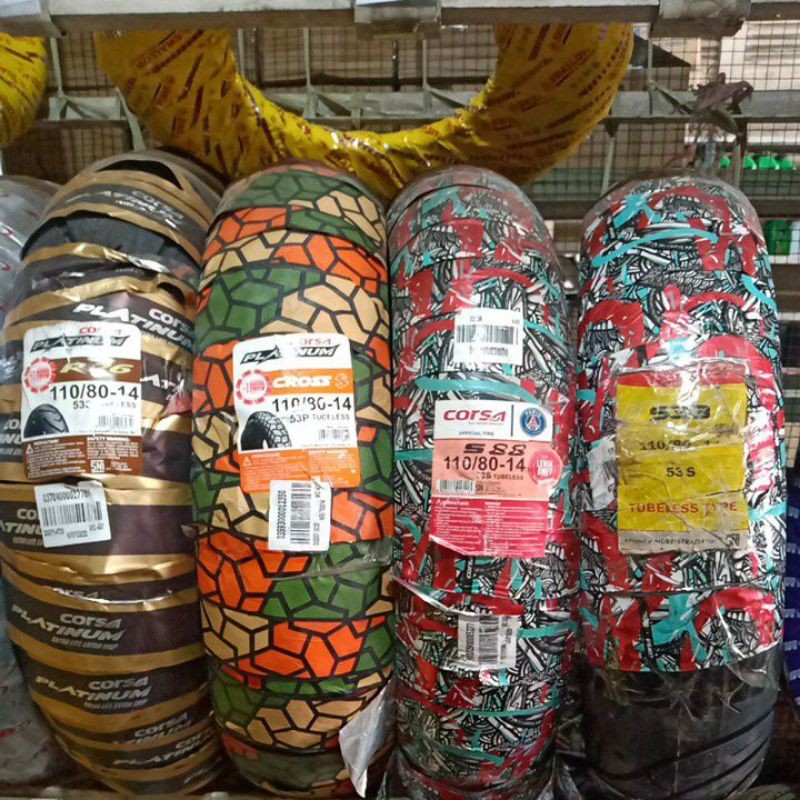 Ban Corsa 110/80-14 Cross S Dual Purpose / S 33 / S 88 Tubeless , Ban ukuran depan Aerox 155