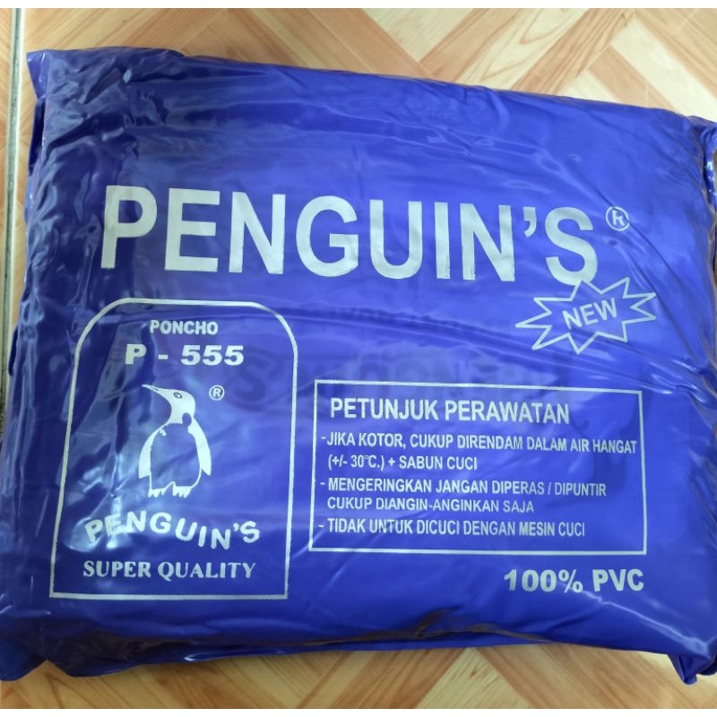 ( P-555 Penguin's )Jas Hujan Ponco PVC