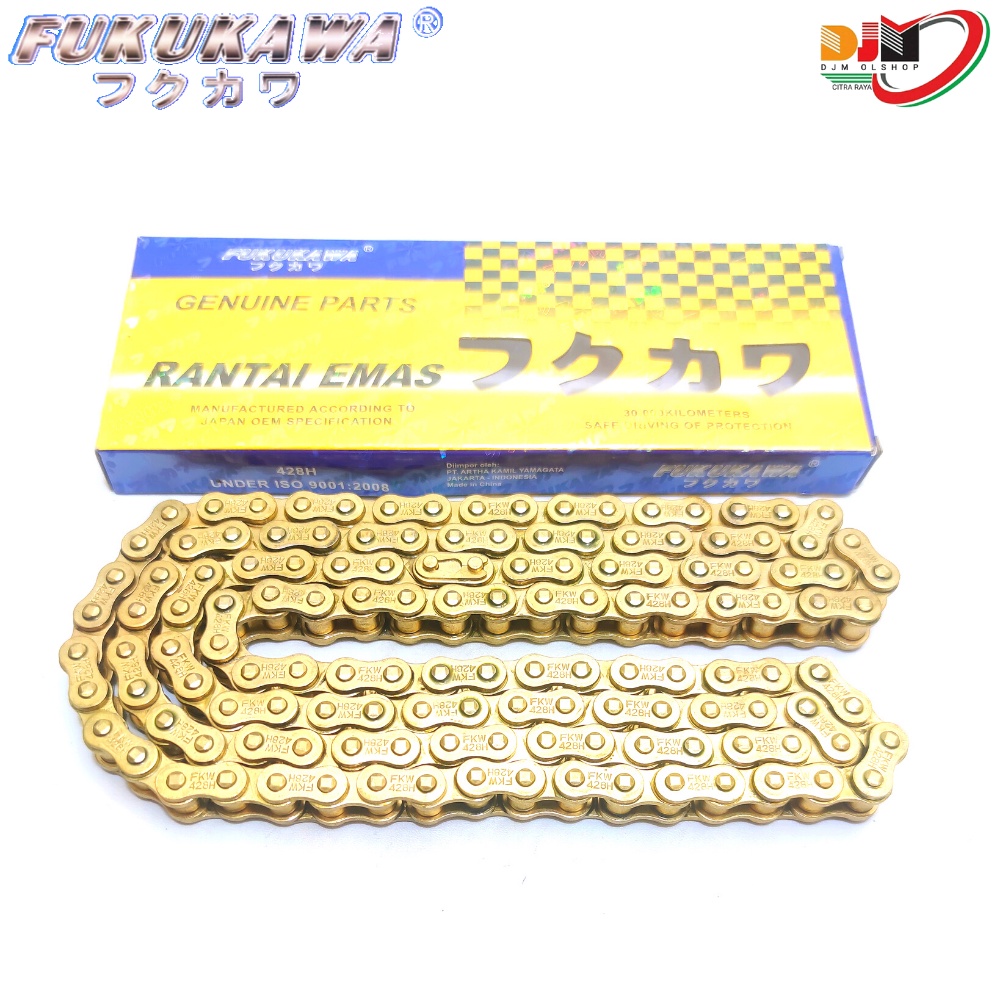 RANTAI KUNING MOTOR MAS/RANTAI GOLD FUKUKAWA 106L 112L 120L 428H