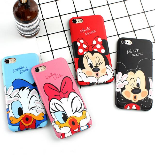 Cute minnie mickey donald pooh stitch daisy untuk oppo xiaomi vivo samsung meizu iphone infinix asus