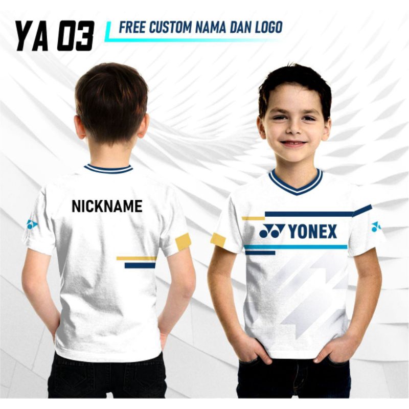 Atasan Jersey Badminton Yonex Anak Baju Kaos Badminton