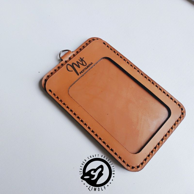 

id card kulit/name tag kulit/card holder kulit/nametag holder/id card kulit handmade