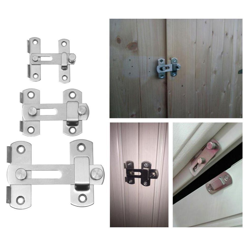Wonder Hasp Fitting Hardware Sekrup Stainless Steel Silent Gate Buckle Pengaman Kabinet Menangkap