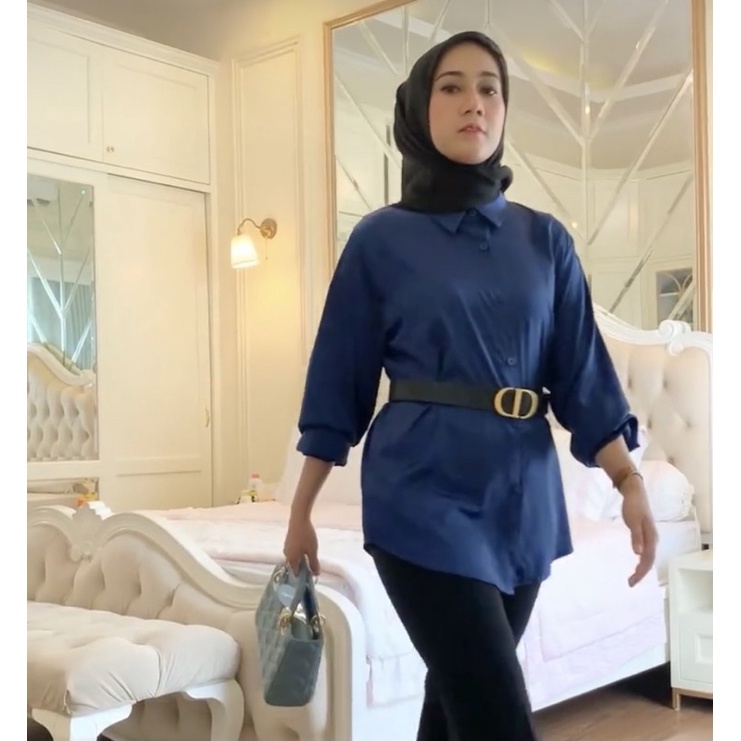 Andini Silk Blouse / Baju Kemeja Atasan Wanita