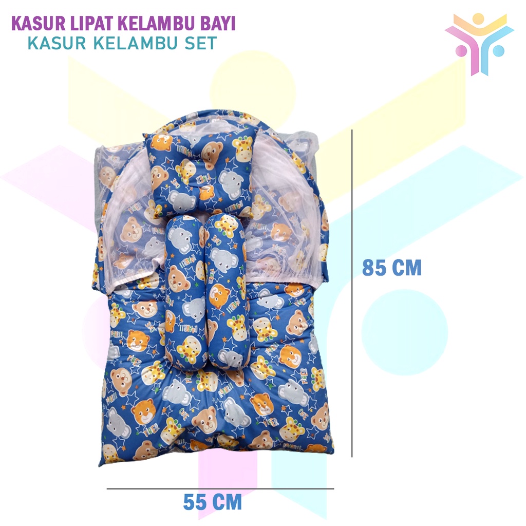 25 || kasur Lipat Kelambu Bayi / kasur Kelambu set / tempat tidur bayi beserta kelambu