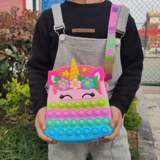 {CBD.20Au22м} Tasgue - Tas Pop It Besar Tas Pop it Karakter Tas Selempang Pop It Tas Anak Tas Slempa