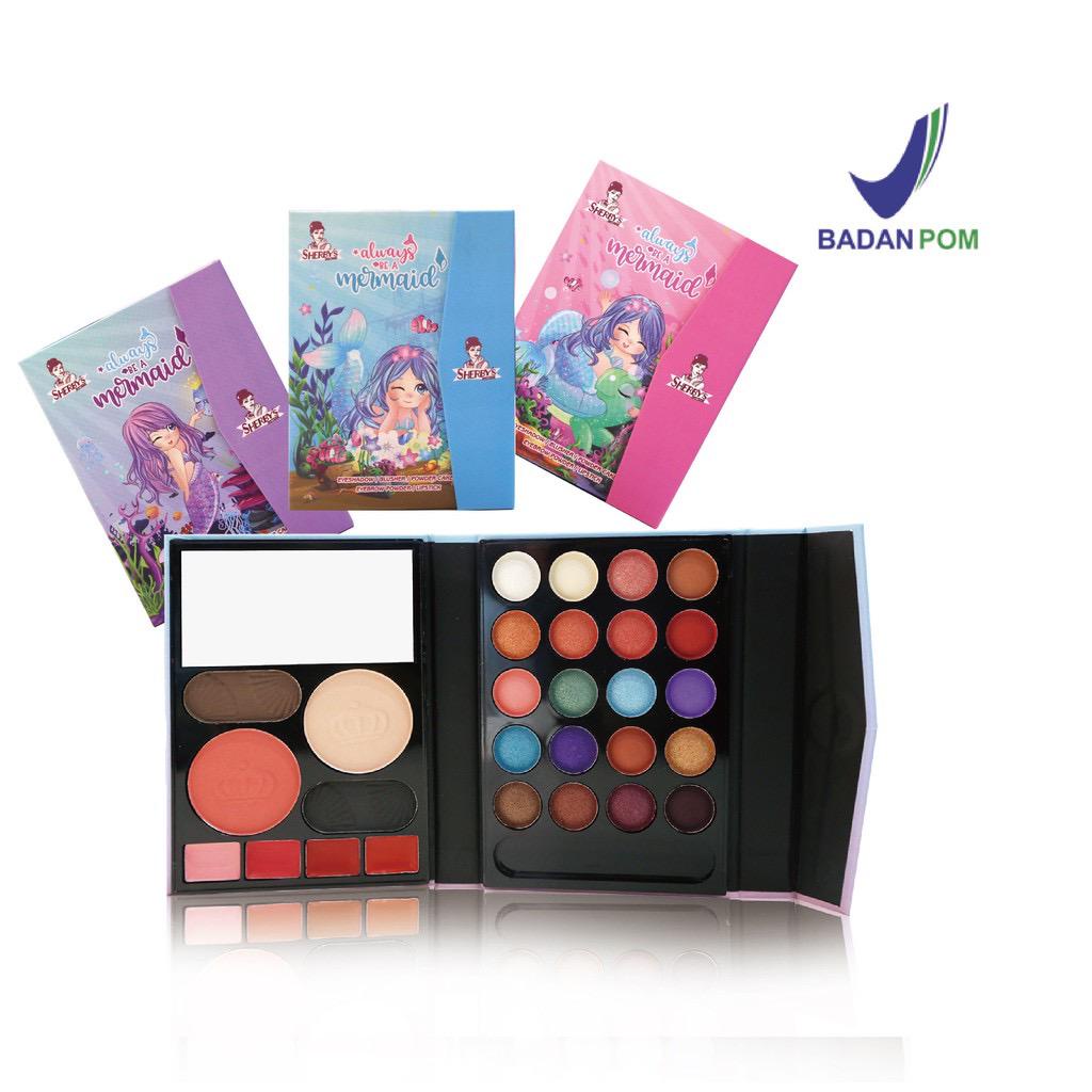 [BPOM] SHERBY Make Up Pallete bentuk Dompet Brilliant Series - MERMAID EDITION ( 8002 )