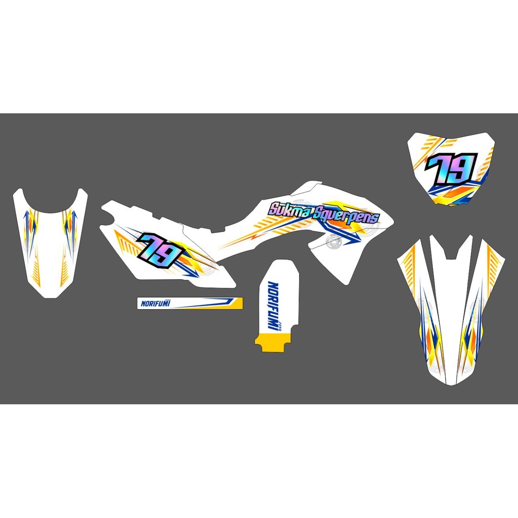 STICKER DECAL KLX 150 BF SI-KLX-004 STRIPING FULL BODY costum