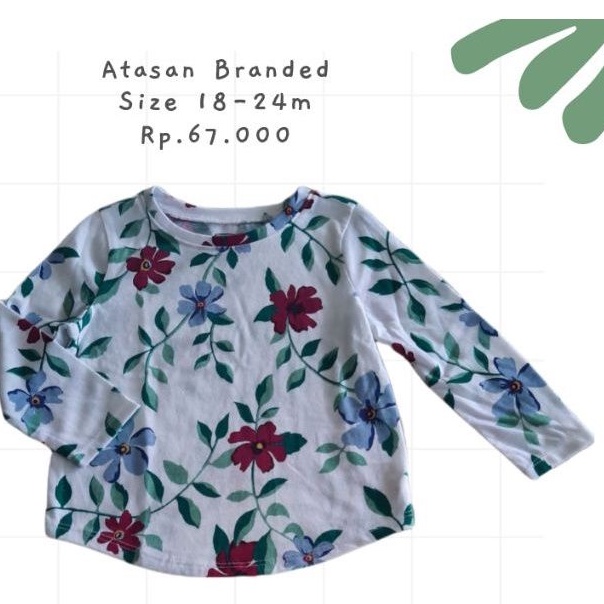 Baju Anak Lengan Panjang Motif Bunga