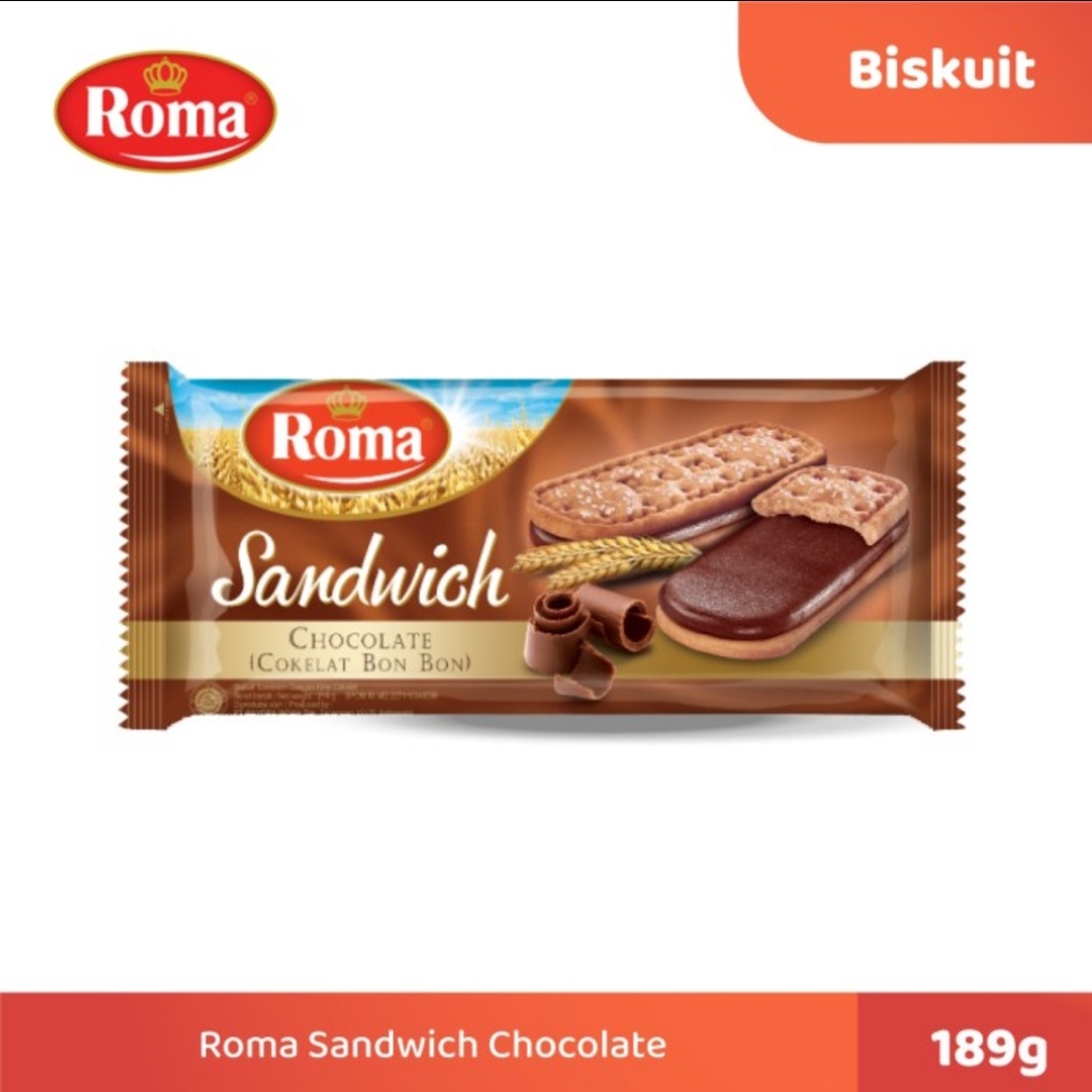 

Roma Sandwich Cokelat 189 Gr BISKUIT COKLAT